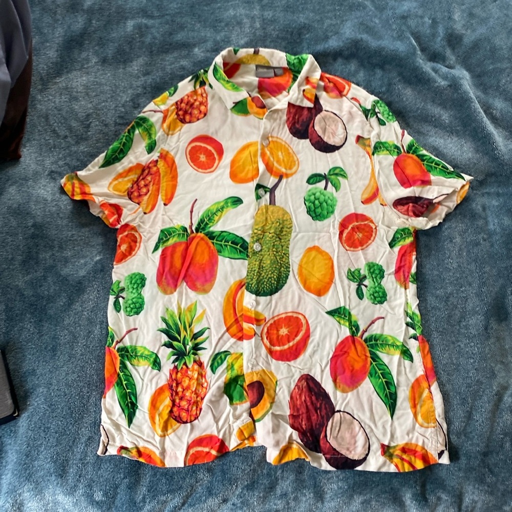 ASOS Mens Medium Fruit Print SS Button down